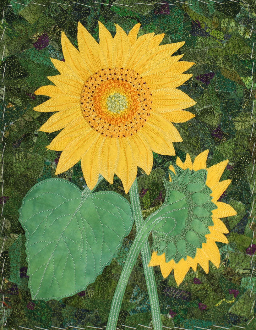 © Ilse Anysas-Salkauskas Sunflower Textile Art