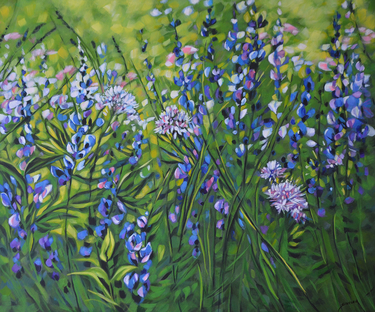 © Deborah Lougheed Sinclair Spring Meadow Acrylic on Cradled Birch 20" x 24"